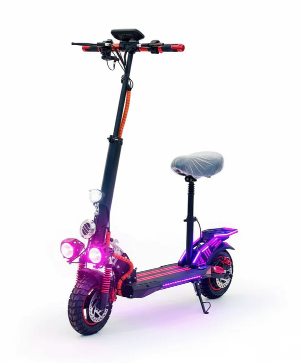 KT 6A e-scooter KT 6A Electric Scooter with 2000W motor, 48V 13Ah battery, 70 KM/H top speed, 25–35 KM range, foldable design, LED lights, and digital display